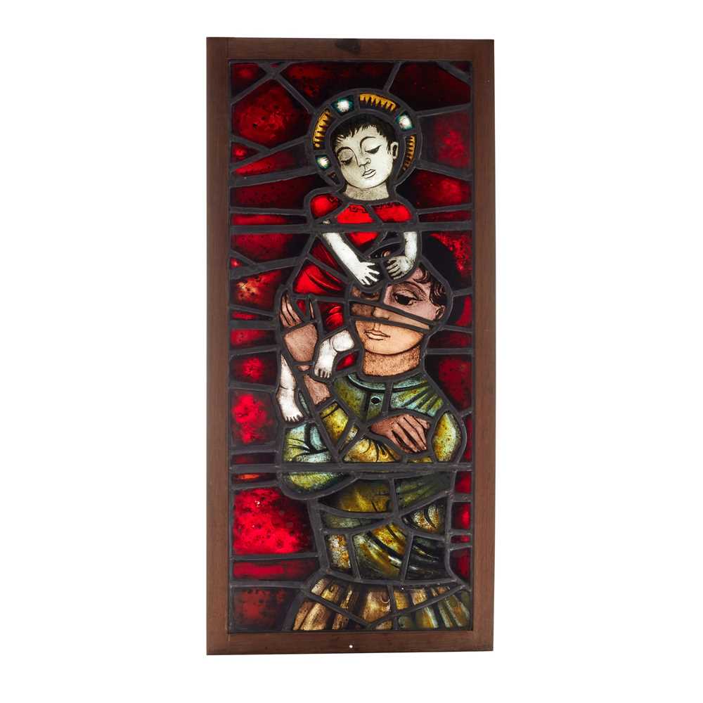ENGLISH STAINED GLASS PANEL,