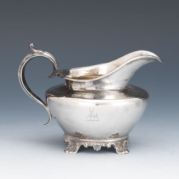 ENGLISH STERLING CREAMER 4 ½"H x 6"