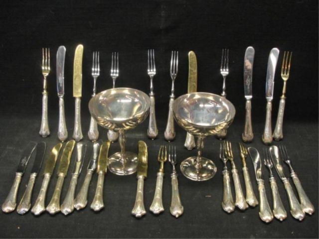 English Sterling Flatware, Pair