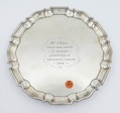 English Sterling Footed Salver