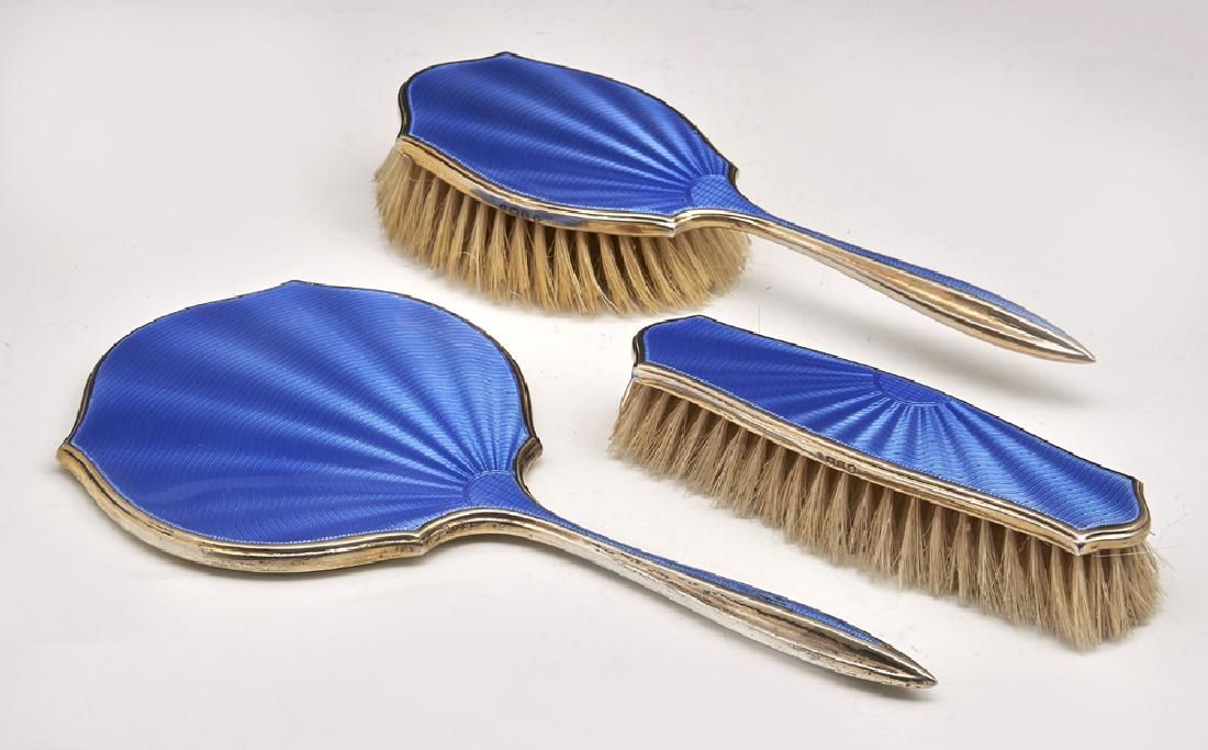 ENGLISH STERLING & GUILLOCHE ENAMEL