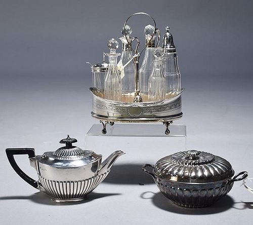 ENGLISH STERLING LOTThree piece