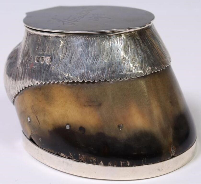 ENGLISH STERLING-MOUNTED HORSE HOOF