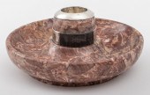 ENGLISH STERLING MOUNTED RED M