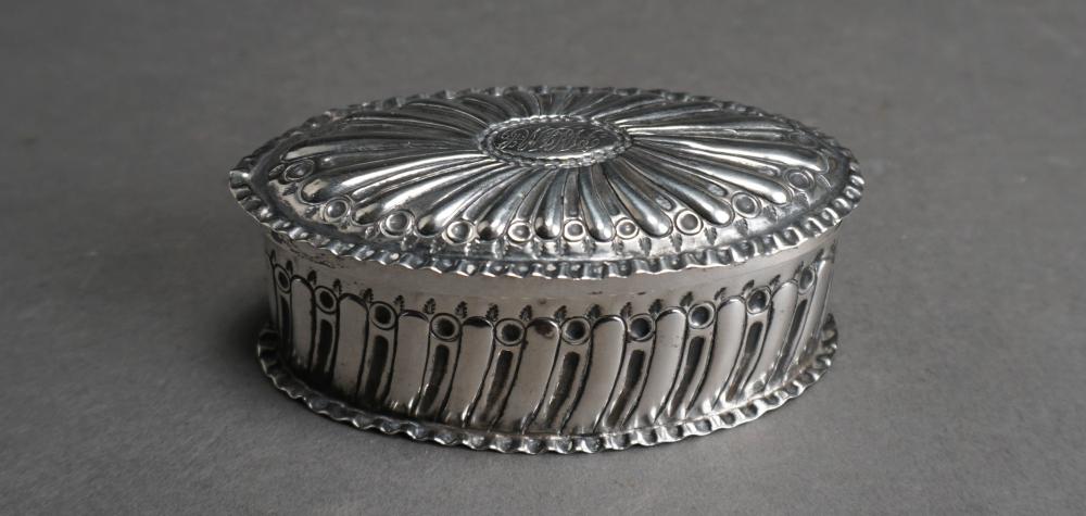 ENGLISH STERLING SILVER BOX BY