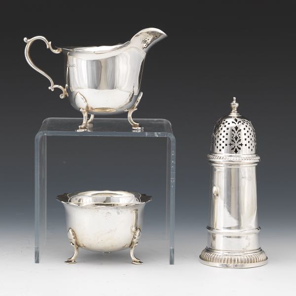 ENGLISH STERLING SILVER CREAMER AND