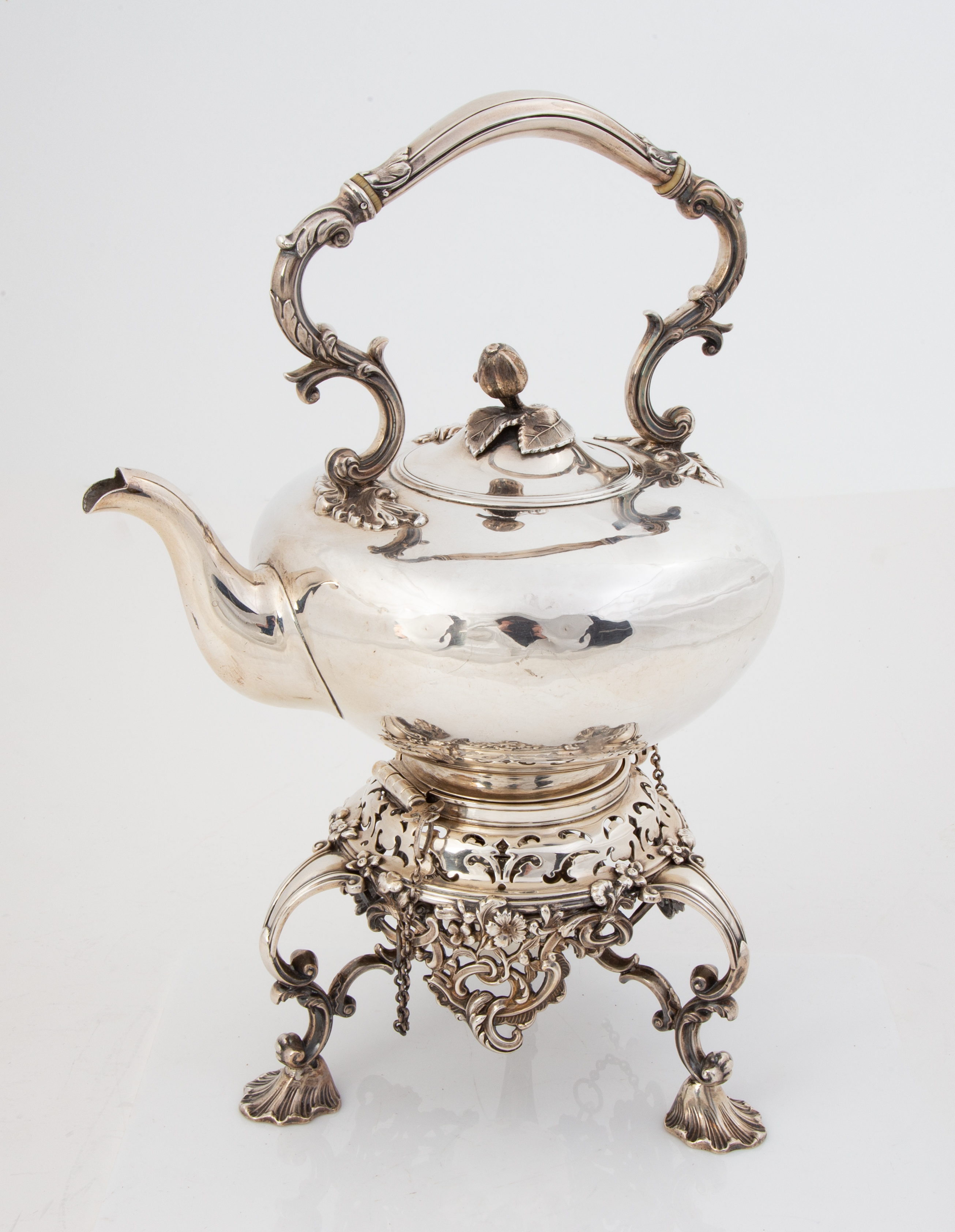 ENGLISH STERLING SILVER KETTLE ON
