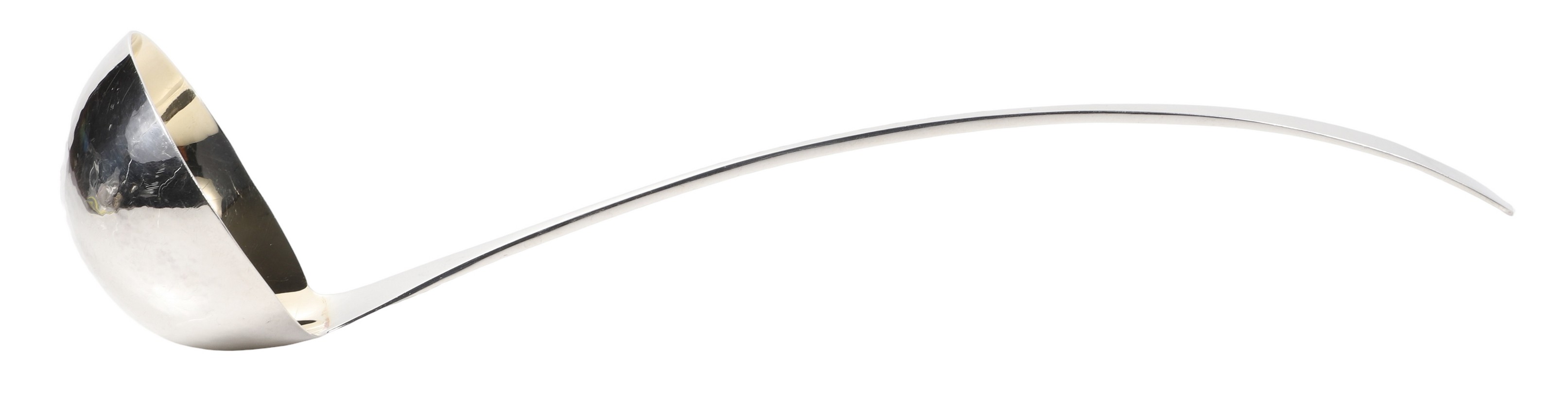 English sterling silver ladle, gilt