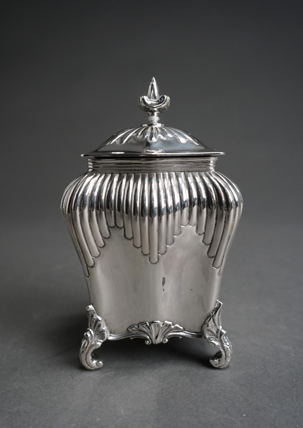 ENGLISH STERLING SILVER TEA CADDY