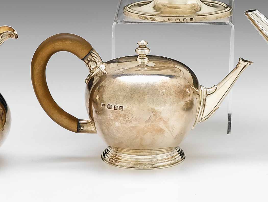 English sterling silver teapot   