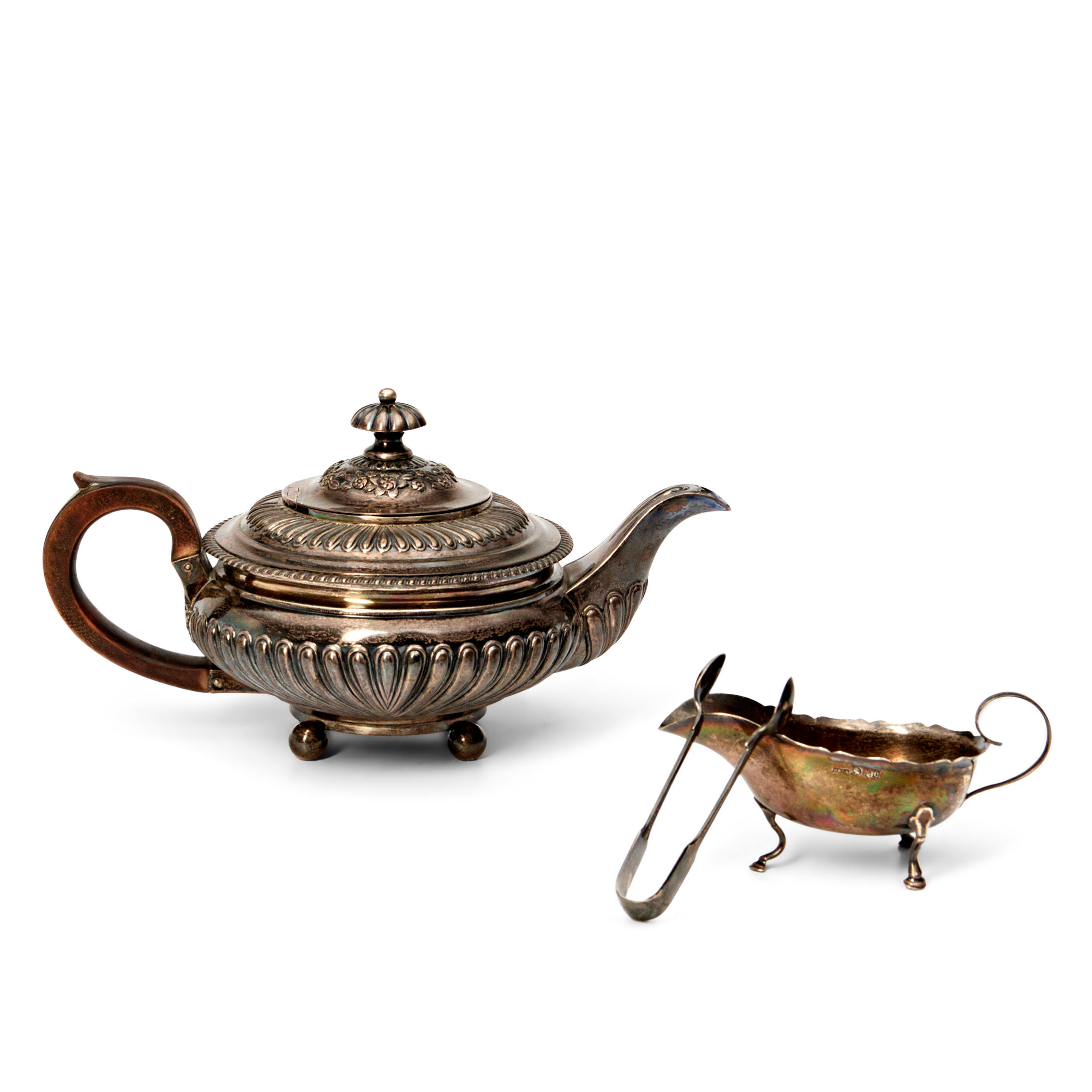 ENGLISH STERLING SILVER TEAPOT,