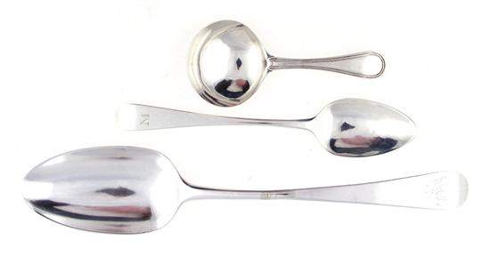 English sterling spoons and caddy