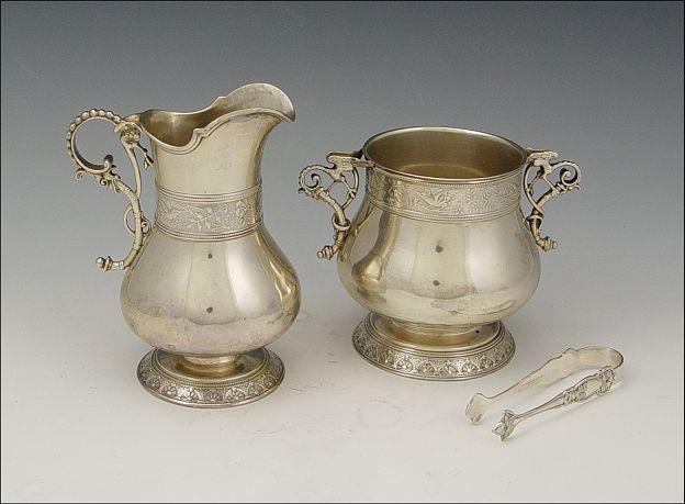 ENGLISH STERLING SUGAR & CREAMER: