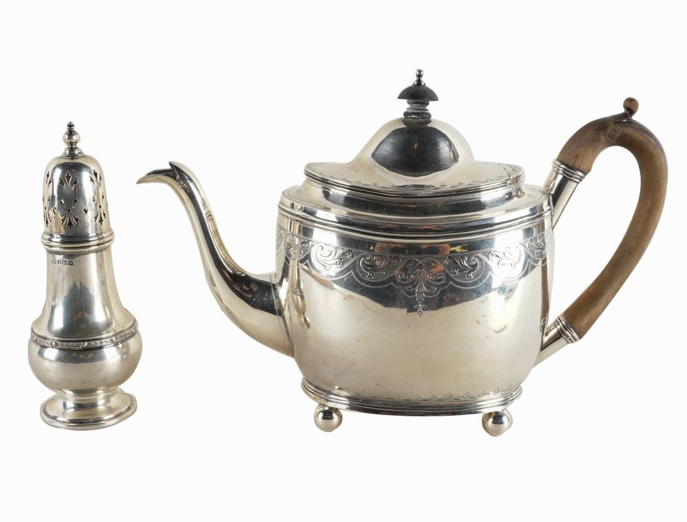 ENGLISH STERLING TEAPOT & CASTERthe
