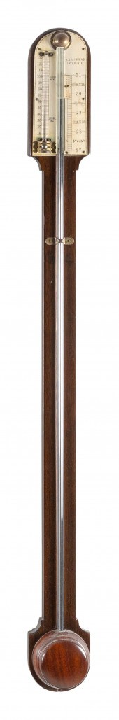 ENGLISH STICK BAROMETER 19TH C