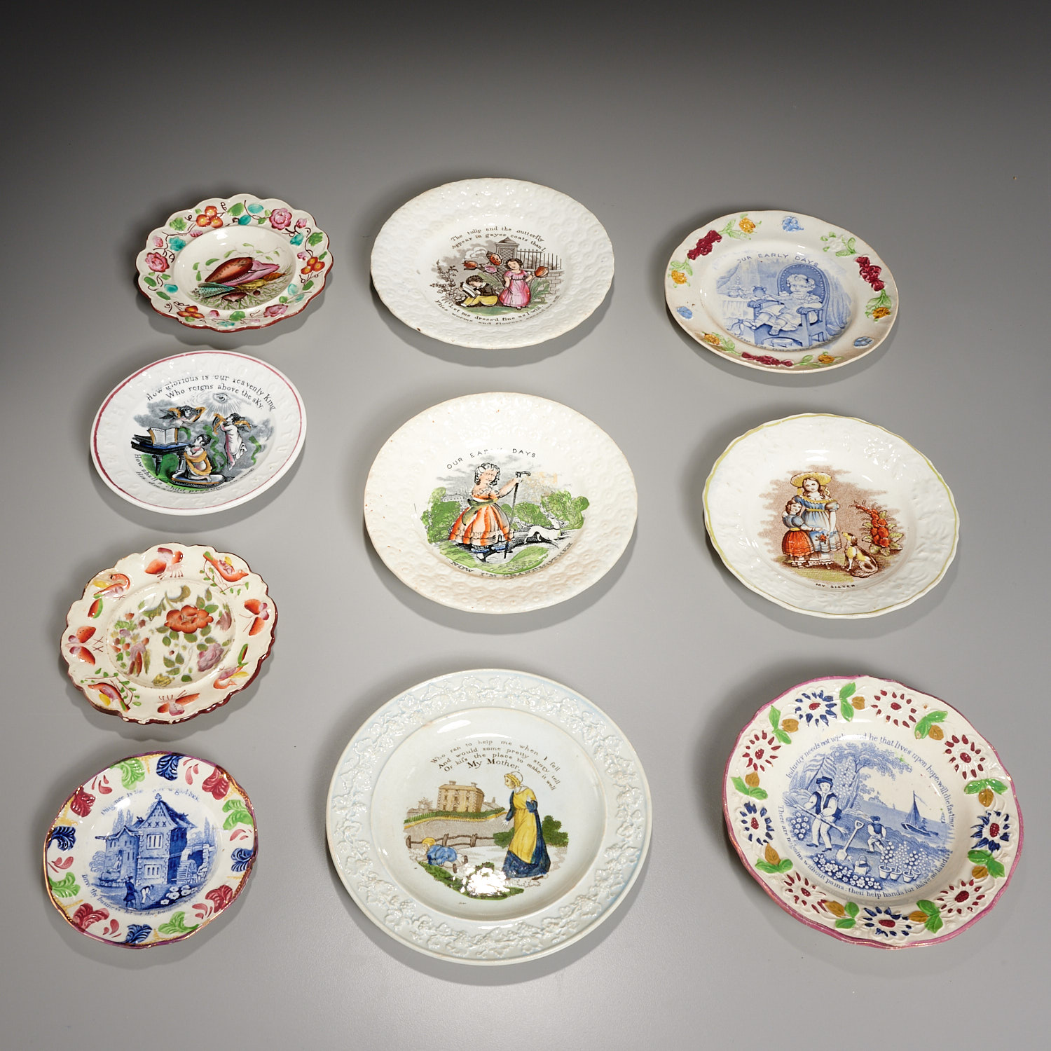 ENGLISH STONEWARE CHILD'S PLATE