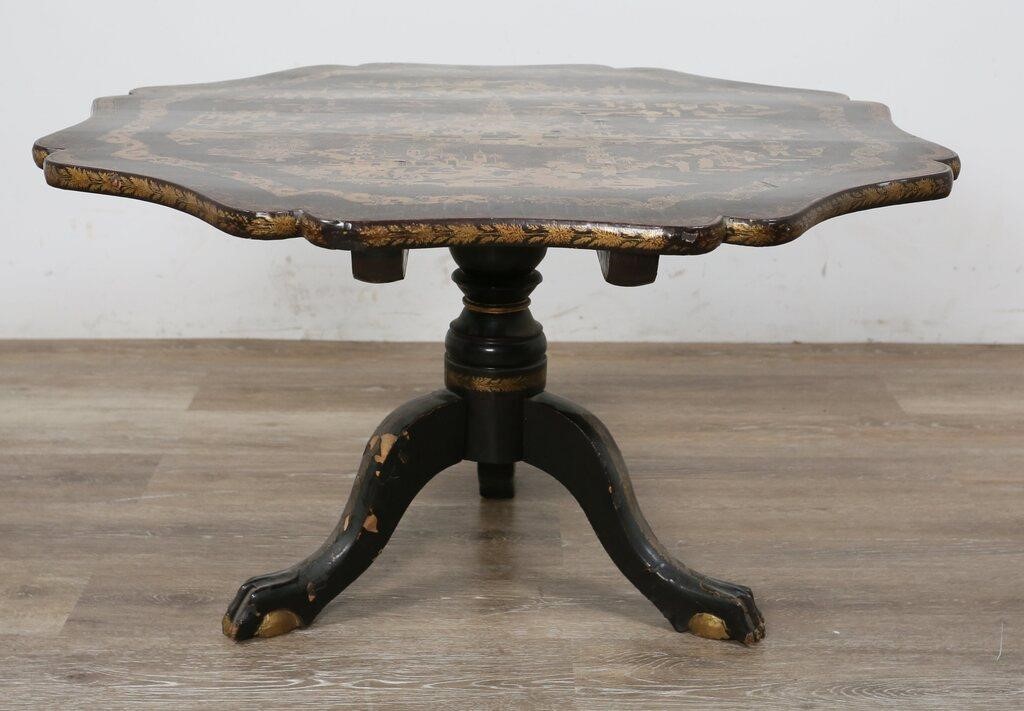 ENGLISH STYLE CHINOISERIE LACQUERED