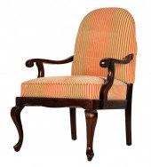 ENGLISH STYLE MAHOGANY ARMCHAI