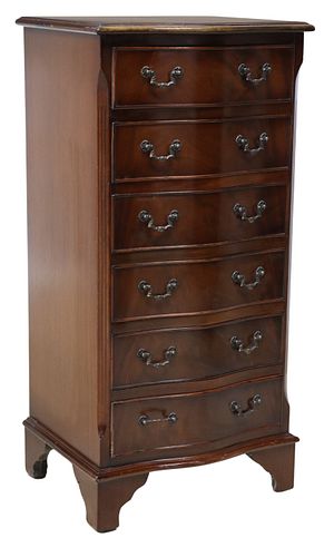 ENGLISH-STYLE MAHOGANY SERPENTINE