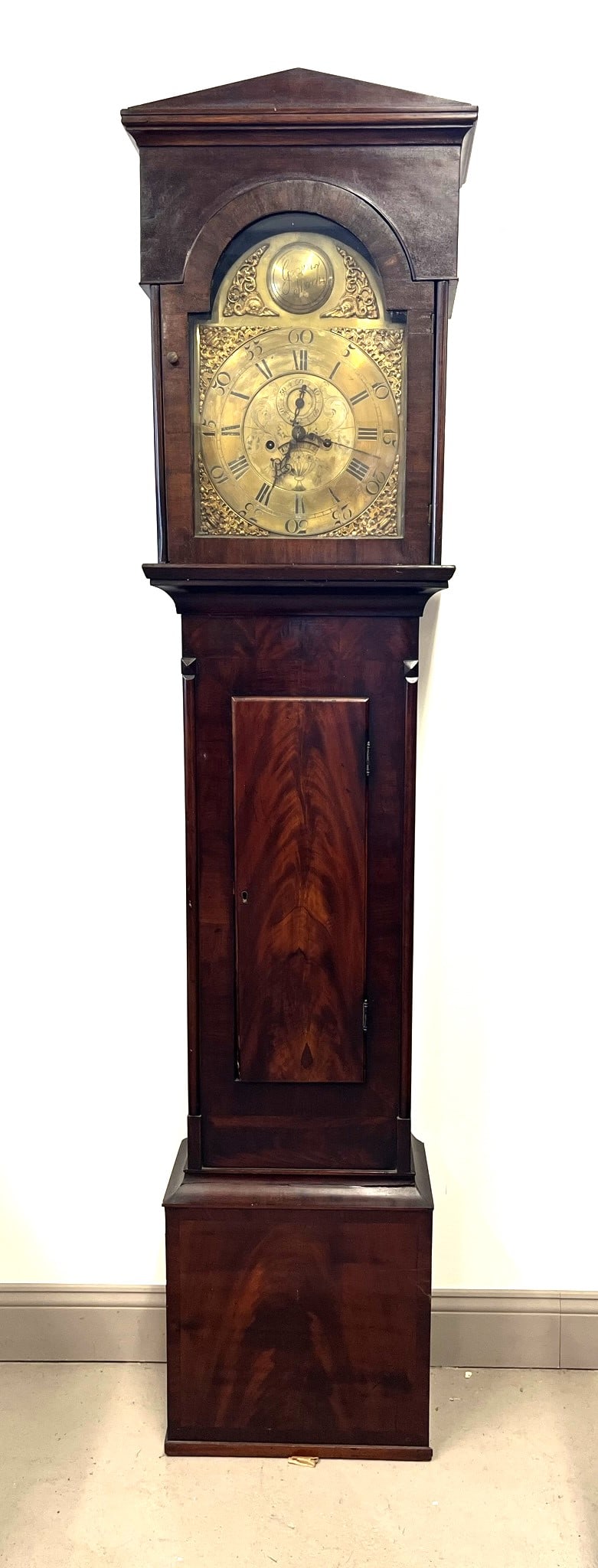 ENGLISH TALL CASE CLOCK, SIGNED