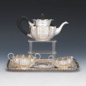 ENGLISH TEA SERVICE WITH TRAY