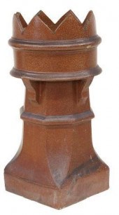 ENGLISH TERRACOTTA TURRET-FORM