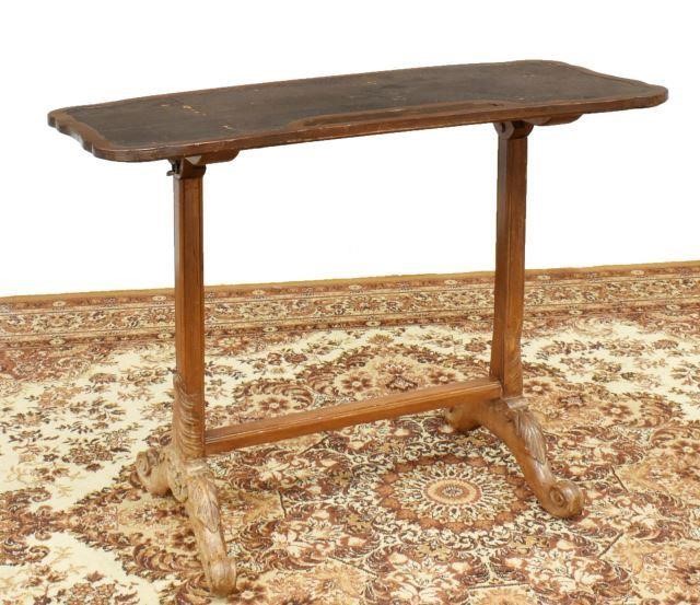 ENGLISH TILT-TOP LEATHER SURFACE