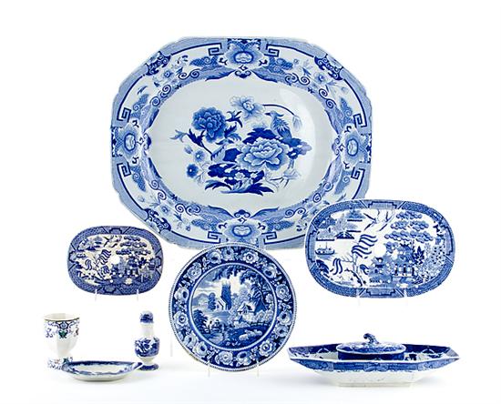English transferware serving pieces