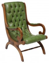 ENGLISH TUFTED LEATHER WALNUT