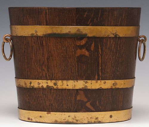 ENGLISH VICTORIAN BRASS-BANDED