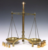 ENGLISH VICTORIAN BRASS BANKER