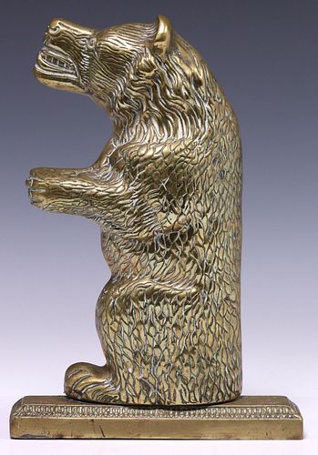 ENGLISH VICTORIAN BRASS BEAR-FORM