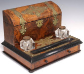ENGLISH VICTORIAN BRASS-MOUNTE