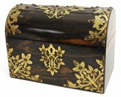 ENGLISH VICTORIAN BRASS-MOUNTE