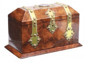 ENGLISH VICTORIAN BRASS-MOUNTE