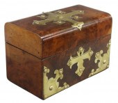 ENGLISH VICTORIAN BRASS-MOUNTE