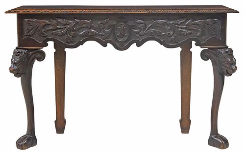 ENGLISH VICTORIAN CARVED OAK
