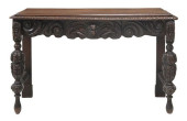 ENGLISH VICTORIAN CARVED OAK C