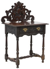 ENGLISH VICTORIAN CARVED OAK H