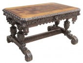 ENGLISH VICTORIAN CARVED OAK H