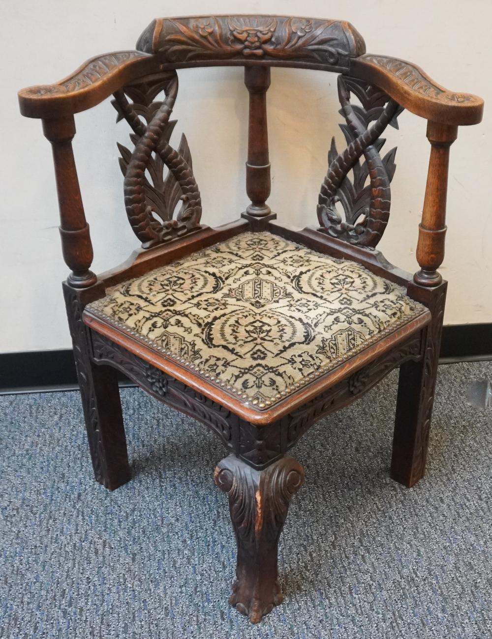 ENGLISH VICTORIAN CARVED OAK