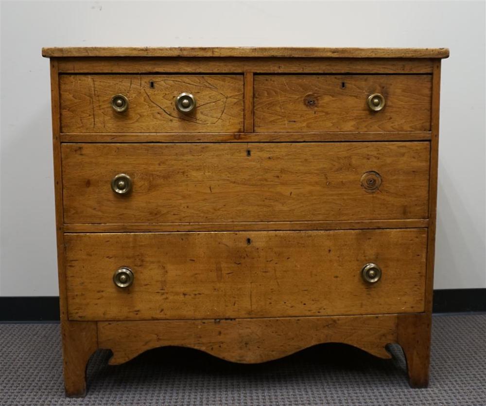 ENGLISH VICTORIAN ELMWOOD CHEST