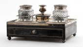 ENGLISH VICTORIAN INKWELL AND