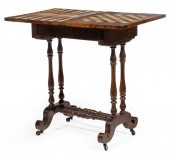 ENGLISH VICTORIAN INLAID BURL