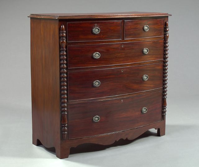 English Victorian Mahogany Bowfront