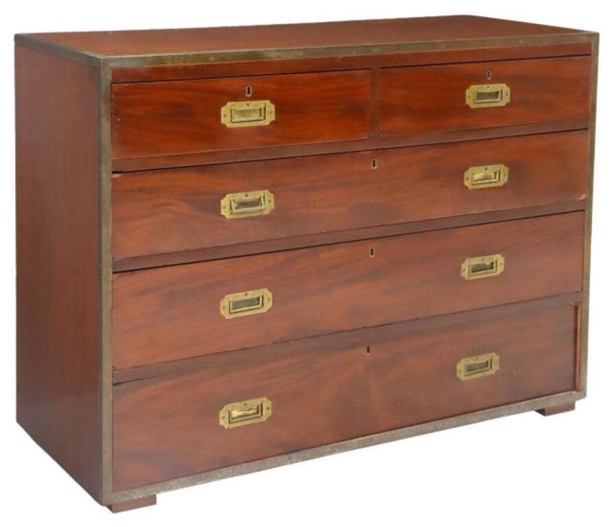 ENGLISH VICTORIAN MAHOGANY CAMPAIGN