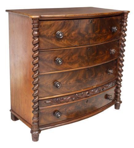 ENGLISH VICTORIAN MAHOGANY CHEST OF