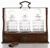 ENGLISH VICTORIAN OAK AND BRAS