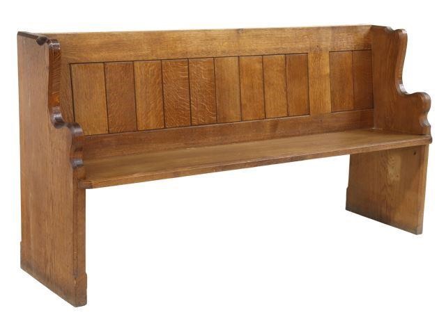 ENGLISH VICTORIAN OAK CHURCH PEW