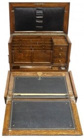ENGLISH VICTORIAN OAK WRITING